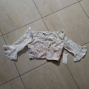 NWT Tobi Lace Crop Top